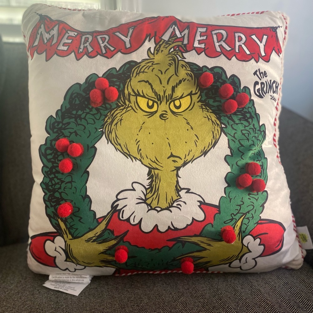 New The Grinch Christmas Throw Pillow